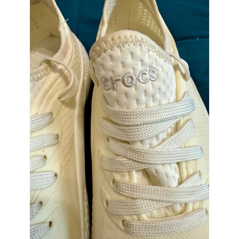 Crocs Literide 360 Pacer Cream Sneakers Men’s size 8 Women’s size 7 - Picture 4 of 6